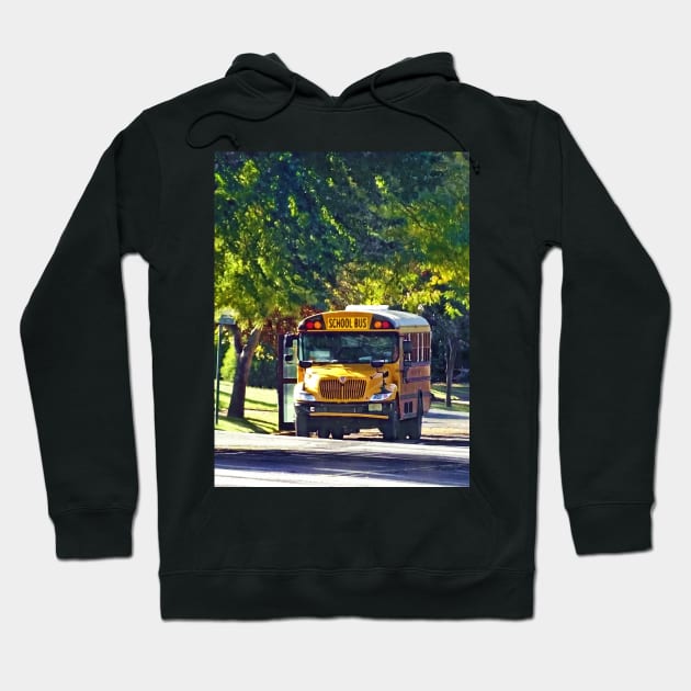 School Bus With Open Door Hoodie by SusanSavad